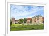 Wawel Castle on Sunny Day with Blue Sky and White Clouds-Jorg Hackemann-Framed Photographic Print