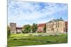 Wawel Castle on Sunny Day with Blue Sky and White Clouds-Jorg Hackemann-Mounted Photographic Print