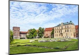 Wawel Castle on Sunny Day with Blue Sky and White Clouds-Jorg Hackemann-Mounted Photographic Print