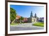 Wawel Castle on Sunny Day with Blue Sky and White Clouds-Jorg Hackemann-Framed Photographic Print