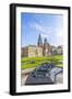Wawel Castle on Sunny Day with Blue Sky and White Clouds-Jorg Hackemann-Framed Photographic Print