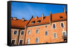 Wawel Castle Square on Sunny Summer Day in Krakow, Poland-Curioso Travel Photography-Framed Stretched Canvas