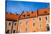 Wawel Castle Square on Sunny Summer Day in Krakow, Poland-Curioso Travel Photography-Stretched Canvas