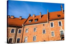 Wawel Castle Square on Sunny Summer Day in Krakow, Poland-Curioso Travel Photography-Stretched Canvas
