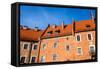 Wawel Castle Square on Sunny Summer Day in Krakow, Poland-Curioso Travel Photography-Framed Stretched Canvas