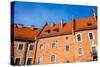 Wawel Castle Square on Sunny Summer Day in Krakow, Poland-Curioso Travel Photography-Stretched Canvas