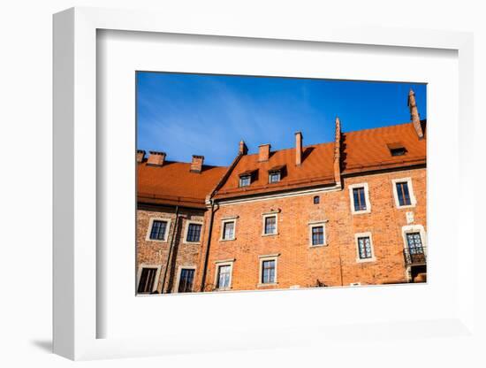 Wawel Castle Square on Sunny Summer Day in Krakow, Poland-Curioso Travel Photography-Framed Photographic Print