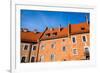 Wawel Castle Square on Sunny Summer Day in Krakow, Poland-Curioso Travel Photography-Framed Photographic Print