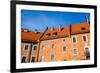 Wawel Castle Square on Sunny Summer Day in Krakow, Poland-Curioso Travel Photography-Framed Photographic Print