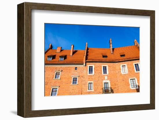 Wawel Castle Square on Sunny Summer Day in Krakow, Poland-Curioso Travel Photography-Framed Photographic Print