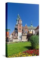 Wawel Cathedral on Wawel Hill in Old Town in Cracow in Poland-mychadre77-Stretched Canvas