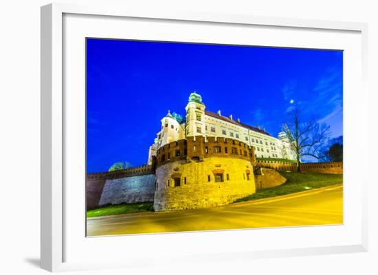 Wawel Hill by Night - Krakow-Jorg Hackemann-Framed Photographic Print