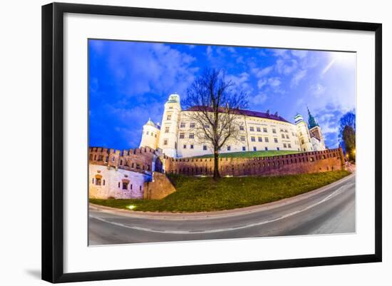 Wawel Hill by Night - Krakow-Jorg Hackemann-Framed Photographic Print