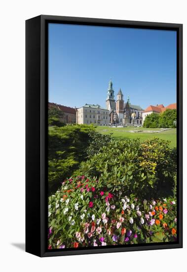 Wawel Hill Castle and Cathedral, UNESCO World Heritage Site, Krakow, Malopolska, Poland, Europe-Christian Kober-Framed Stretched Canvas