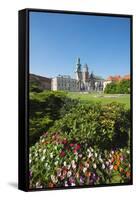 Wawel Hill Castle and Cathedral, UNESCO World Heritage Site, Krakow, Malopolska, Poland, Europe-Christian Kober-Framed Stretched Canvas