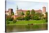 Wawel - Royal Castle over the Vistula River in Krakow (Poland)-majeczka-majeczka-Stretched Canvas