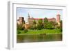 Wawel - Royal Castle over the Vistula River in Krakow (Poland)-majeczka-majeczka-Framed Photographic Print