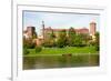 Wawel - Royal Castle over the Vistula River in Krakow (Poland)-majeczka-majeczka-Framed Photographic Print