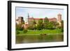 Wawel - Royal Castle over the Vistula River in Krakow (Poland)-majeczka-majeczka-Framed Photographic Print