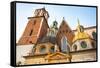 Wawel Royal Palace in Krakow, Poland.-De Visu-Framed Stretched Canvas