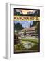 Wawona Hotel - Yosemite National Park - California-Lantern Press-Framed Art Print