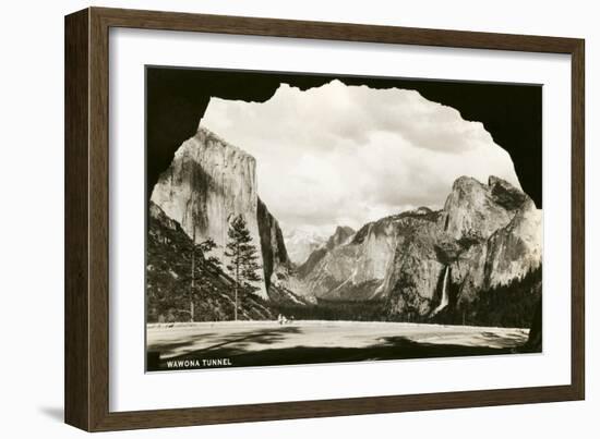 Wawona Tunnel, Yosemite, California-null-Framed Art Print