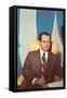 Wax Rendition of Richard Nixon-null-Framed Stretched Canvas