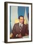 Wax Rendition of Richard Nixon-null-Framed Art Print