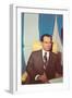 Wax Rendition of Richard Nixon-null-Framed Art Print