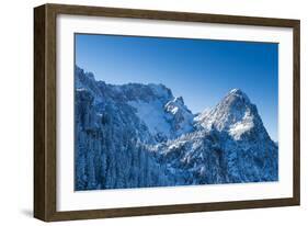 Waxenstein, Hšllental, Winter, Mountaineering, Aerial Shot-Frank Fleischmann-Framed Photographic Print