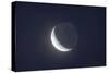 Waxing Crescent Moon with Earthshine-null-Stretched Canvas