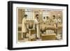 Waxing Dolls' Heads-null-Framed Giclee Print