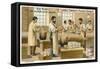 Waxing Dolls' Heads-null-Framed Stretched Canvas