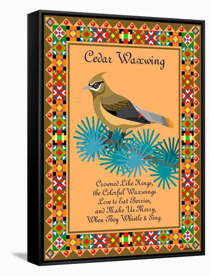 Waxwing Quilt-Mark Frost-Framed Stretched Canvas