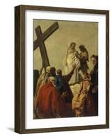 Way of the Cross, Station X - Christ Stripped of His Garments-Giandomenico Tiepolo-Framed Art Print