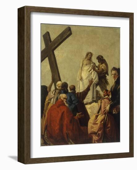 Way of the Cross, Station X - Christ Stripped of His Garments-Giandomenico Tiepolo-Framed Art Print