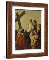 Way of the Cross, Station X - Christ Stripped of His Garments-Giandomenico Tiepolo-Framed Art Print