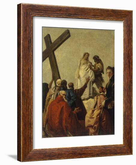 Way of the Cross, Station X - Christ Stripped of His Garments-Giandomenico Tiepolo-Framed Art Print