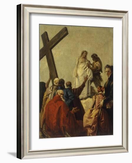 Way of the Cross, Station X - Christ Stripped of His Garments-Giandomenico Tiepolo-Framed Art Print