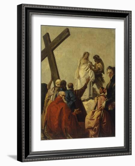 Way of the Cross, Station X - Christ Stripped of His Garments-Giandomenico Tiepolo-Framed Art Print