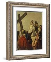 Way of the Cross, Station X - Christ Stripped of His Garments-Giandomenico Tiepolo-Framed Art Print