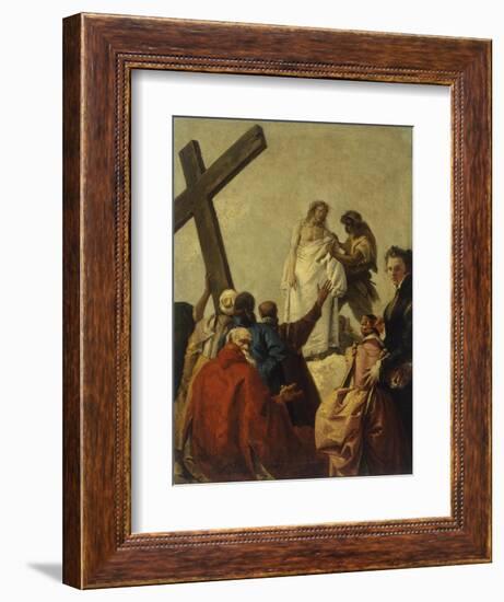 Way of the Cross, Station X - Christ Stripped of His Garments-Giandomenico Tiepolo-Framed Art Print
