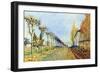 Way of the Machine, at Louveciennes-Alfred Sisley-Framed Art Print