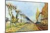 Way of the Machine, at Louveciennes-Alfred Sisley-Mounted Art Print
