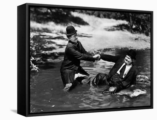 Way Out West, Stan Laurel, Oliver Hardy, 1937-null-Framed Stretched Canvas