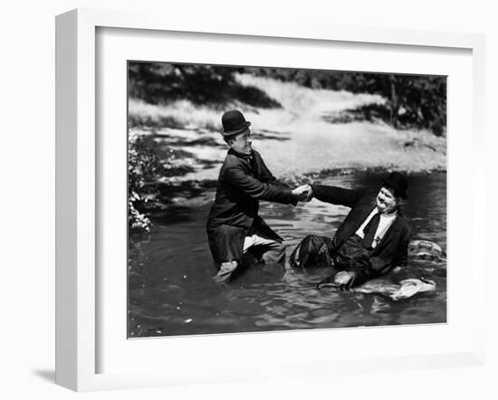 Way Out West, Stan Laurel, Oliver Hardy, 1937-null-Framed Photo