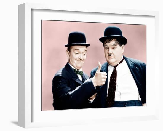 Way Out West, Stan Laurel, Oliver Hardy, 1937-null-Framed Photo