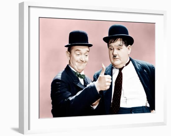 Way Out West, Stan Laurel, Oliver Hardy, 1937-null-Framed Photo