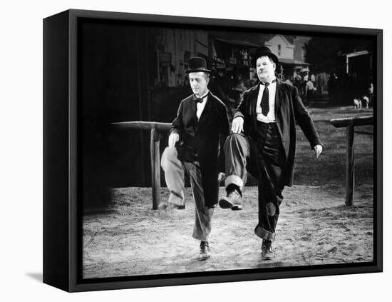 Way Out West, Stan Laurel, Oliver Hardy, 1937-null-Framed Stretched Canvas