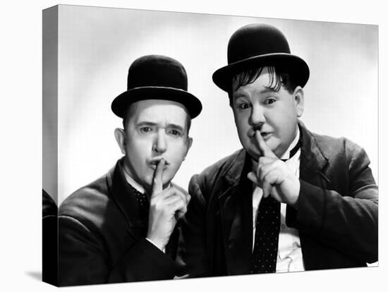 Way Out West, Stan Laurel, Oliver Hardy, 1937-null-Stretched Canvas